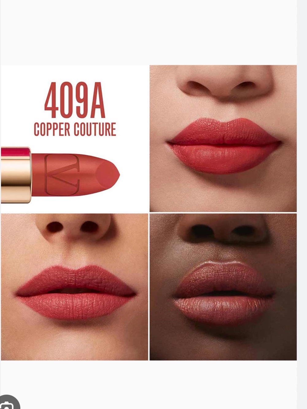 VALENTINO 409A Copper Couture Rosso matte REFILLABLE LIPSTICK